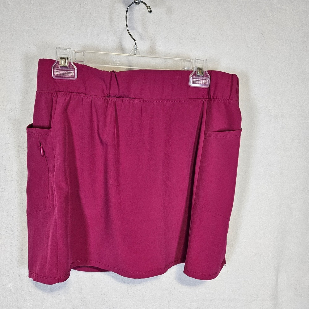 RBX Live Life Active Womens Magenta Berry Skort Pockets Large Stretch Activewear